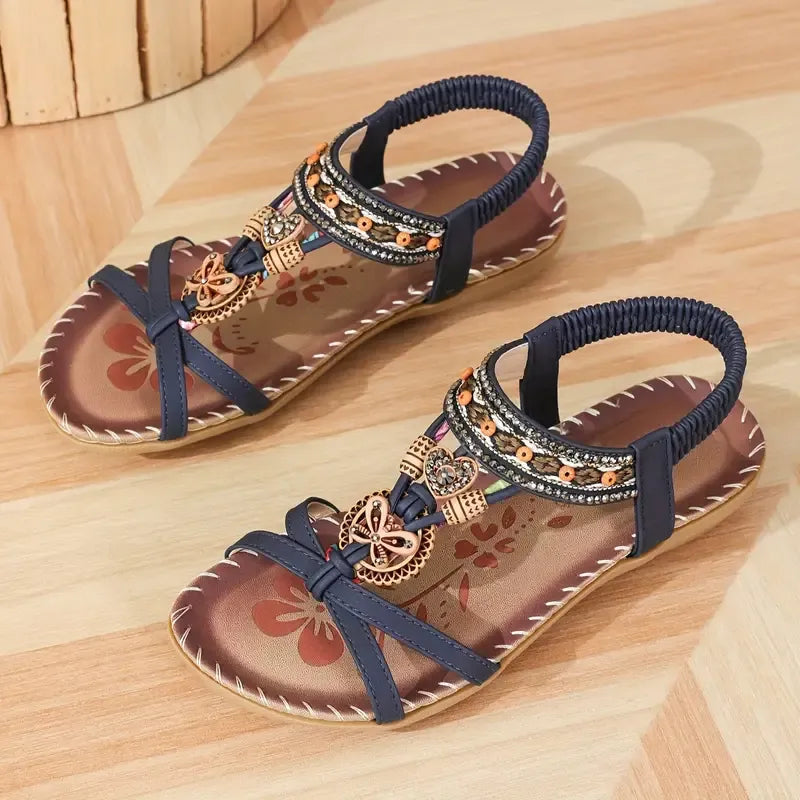 Rhinestone butterfly sandals
