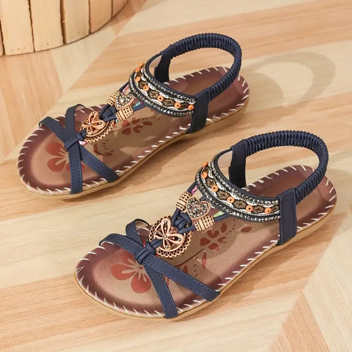 Rhinestone butterfly sandals