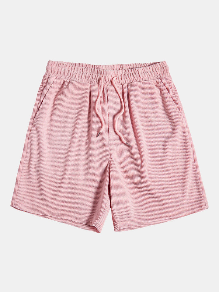 Short Sleeve Corduroy Button-Down Shirt & Shorts