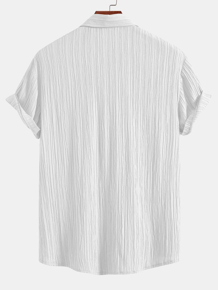 Wrinkled texture Button-down shirt