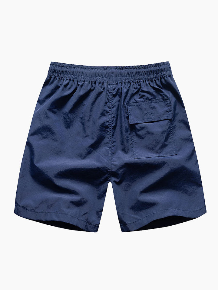 Island Sailing Print Button-Up Shirt & Swim Shorts