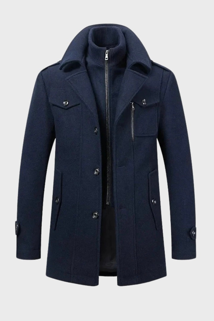 Immanuël™ Wool Blend Stand Collar Men’s Coat