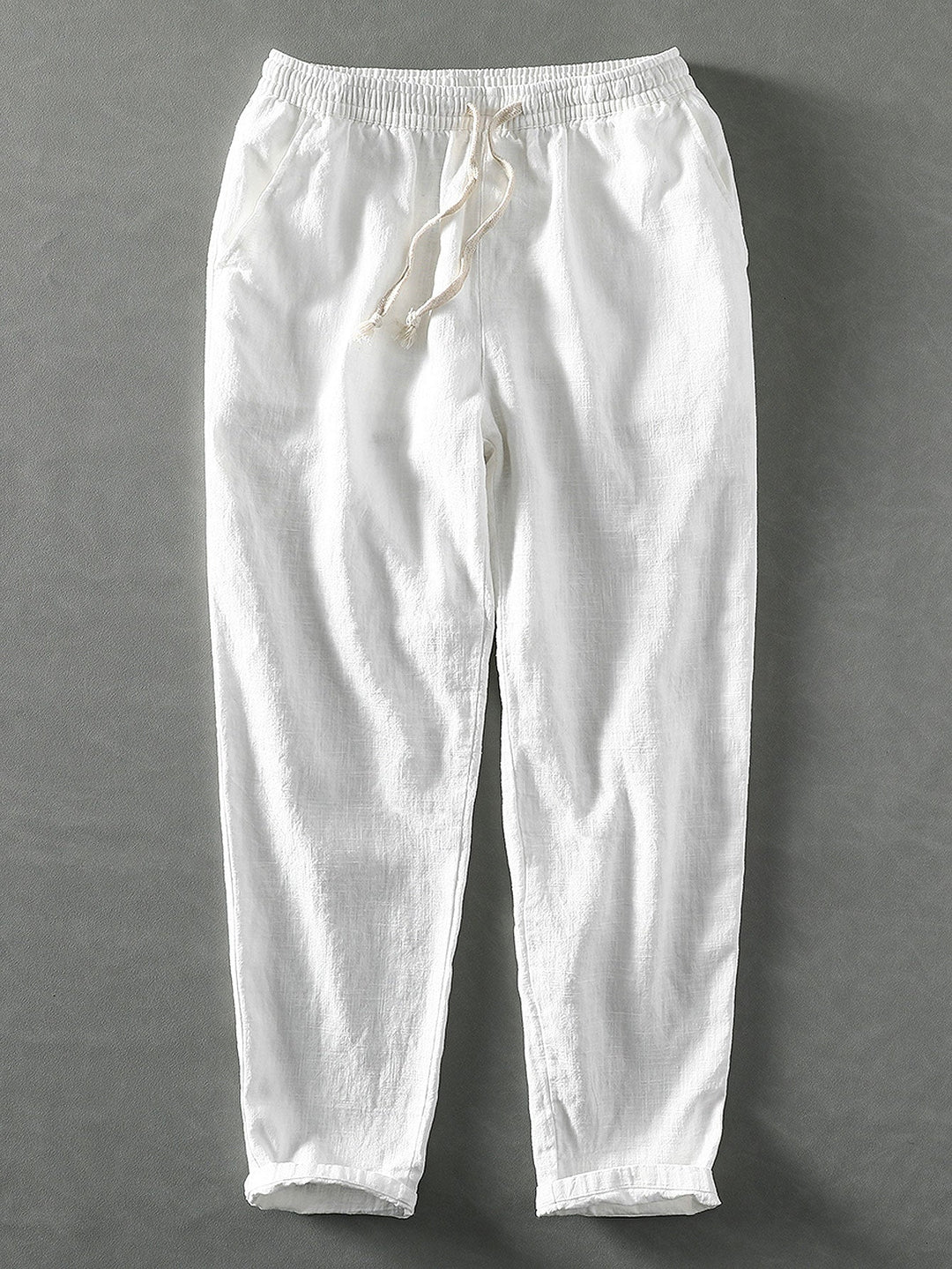 Linen Cotton Mix Cropped Pants