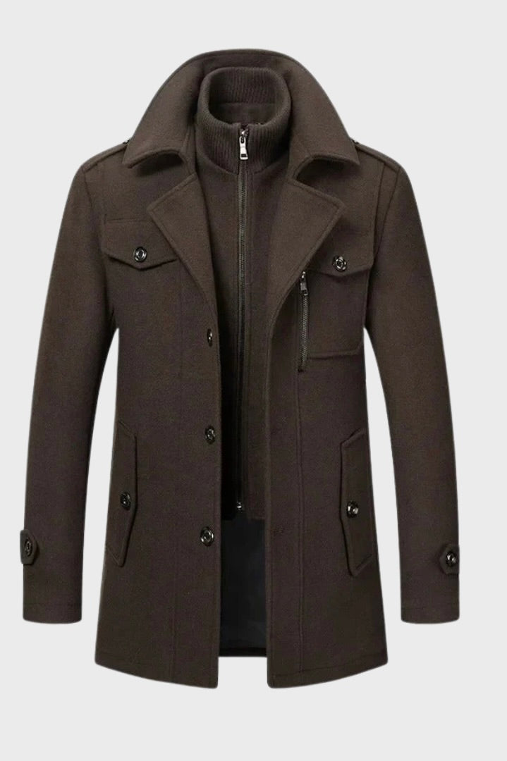 Immanuël™ Wool Blend Stand Collar Men’s Coat