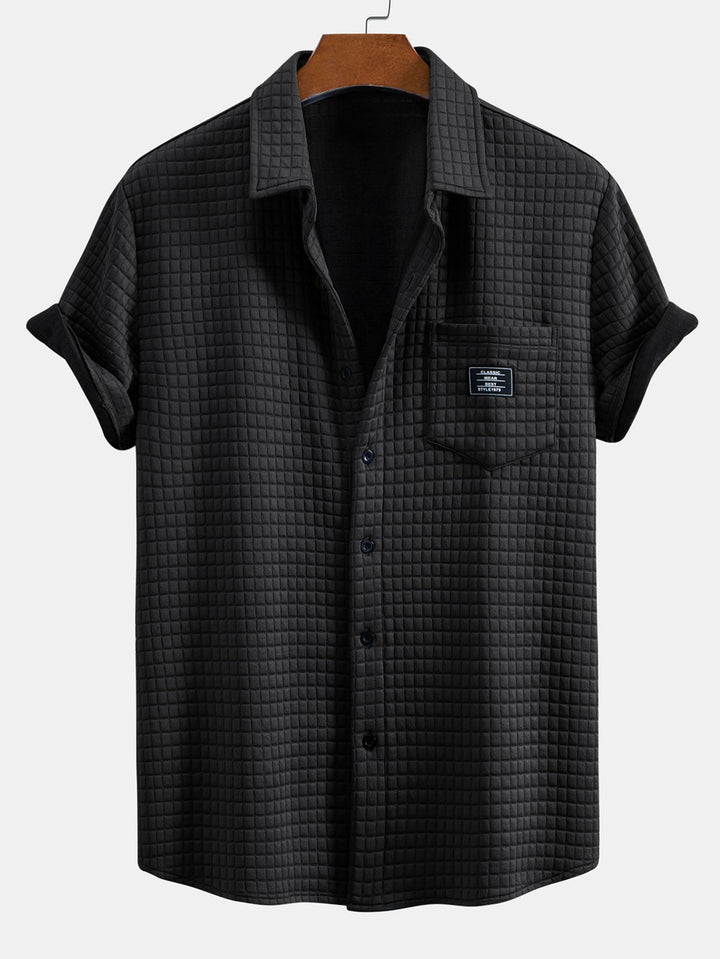 Short Sleeve Waffle Shirt & Drawstring Waffle Joggers