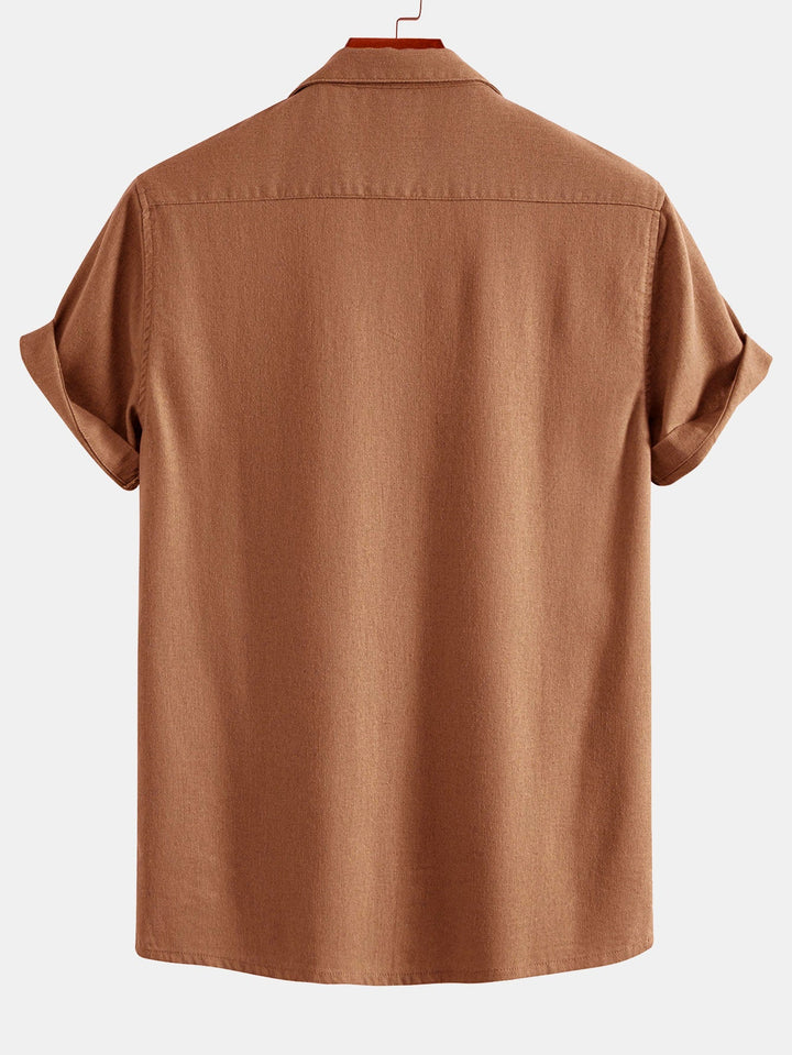 Linen Cuban Shirt with Pockets