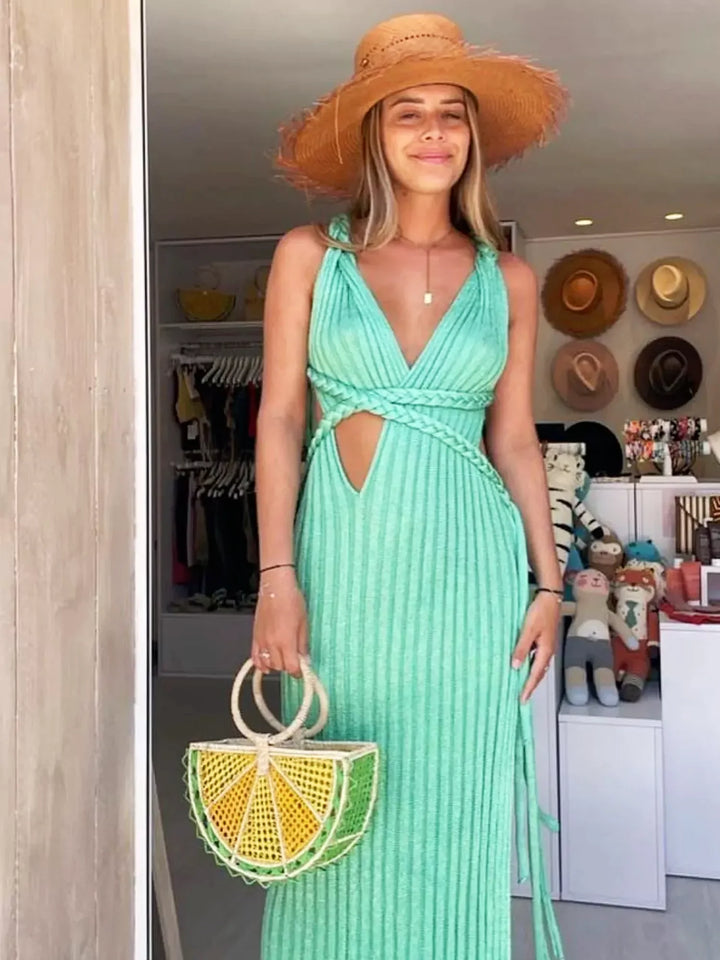 Holiday reverie knit maxi dress