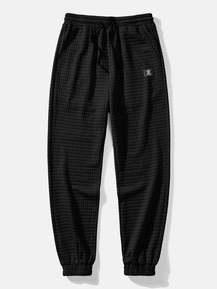 Short Sleeve Waffle Shirt & Drawstring Waffle Joggers