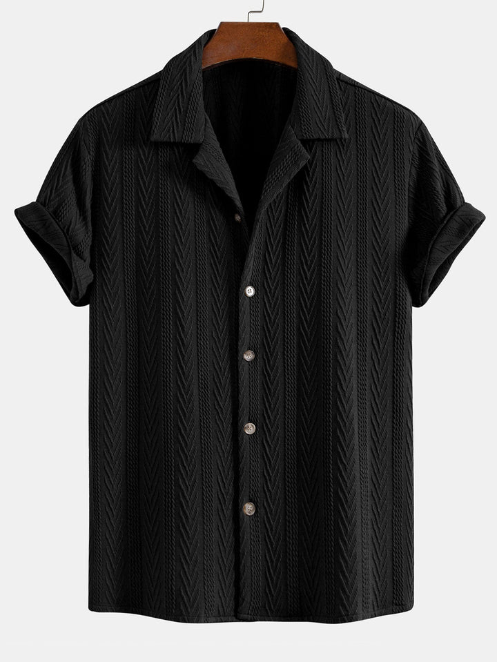 Textured Jacquard Cuban Shirt