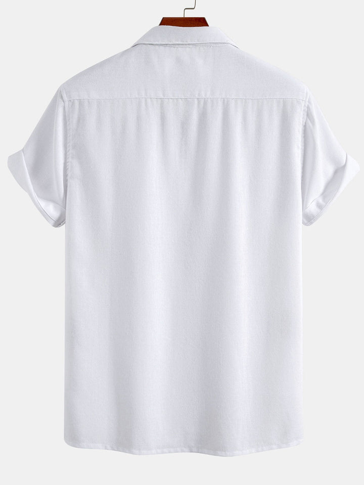 Linen Cuban Shirt with Pockets