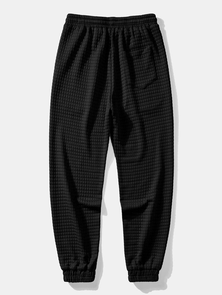 Short Sleeve Waffle Shirt & Drawstring Waffle Joggers