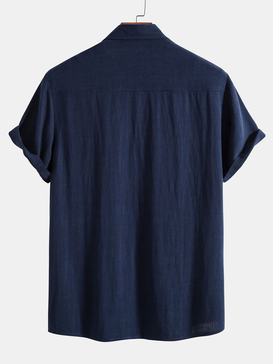 Linen Rayon Mix Button-Up Shirt