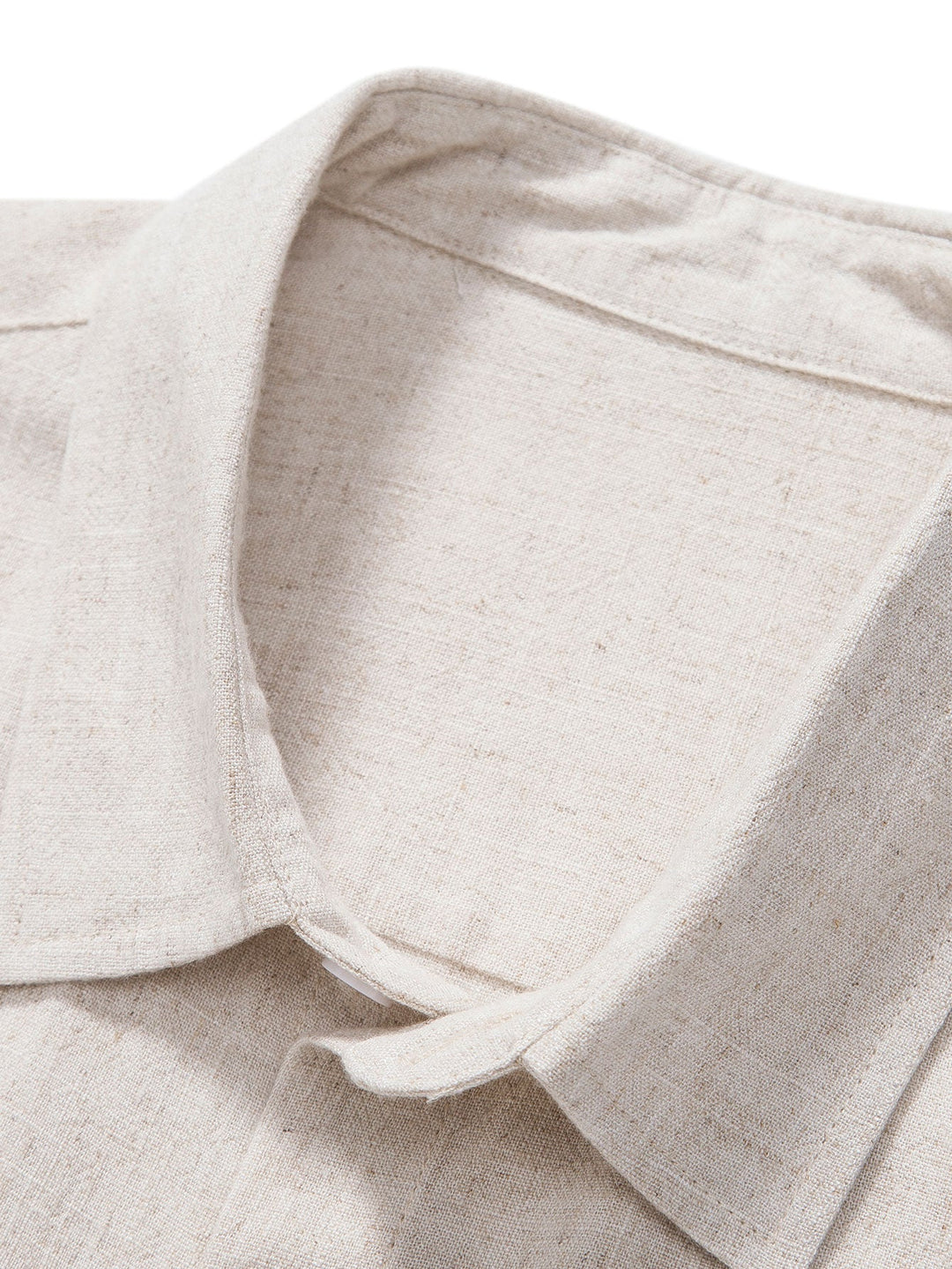 Linen Rayon Mix Button-Up Shirt