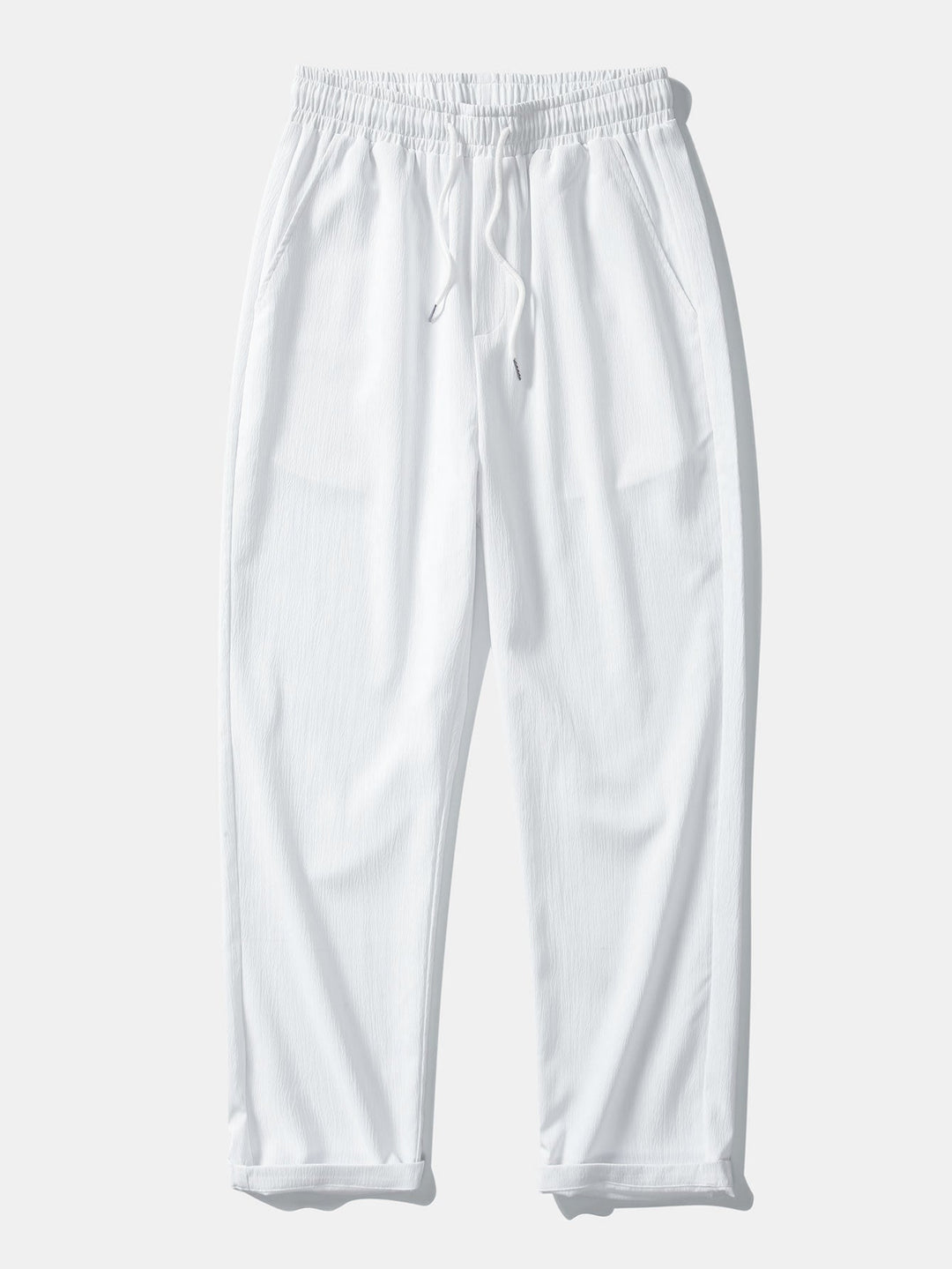 Wrinkled texture shirt & wrinkled Straight pants