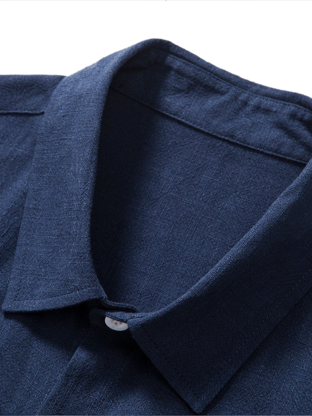 Linen Rayon Mix Button-Up Shirt