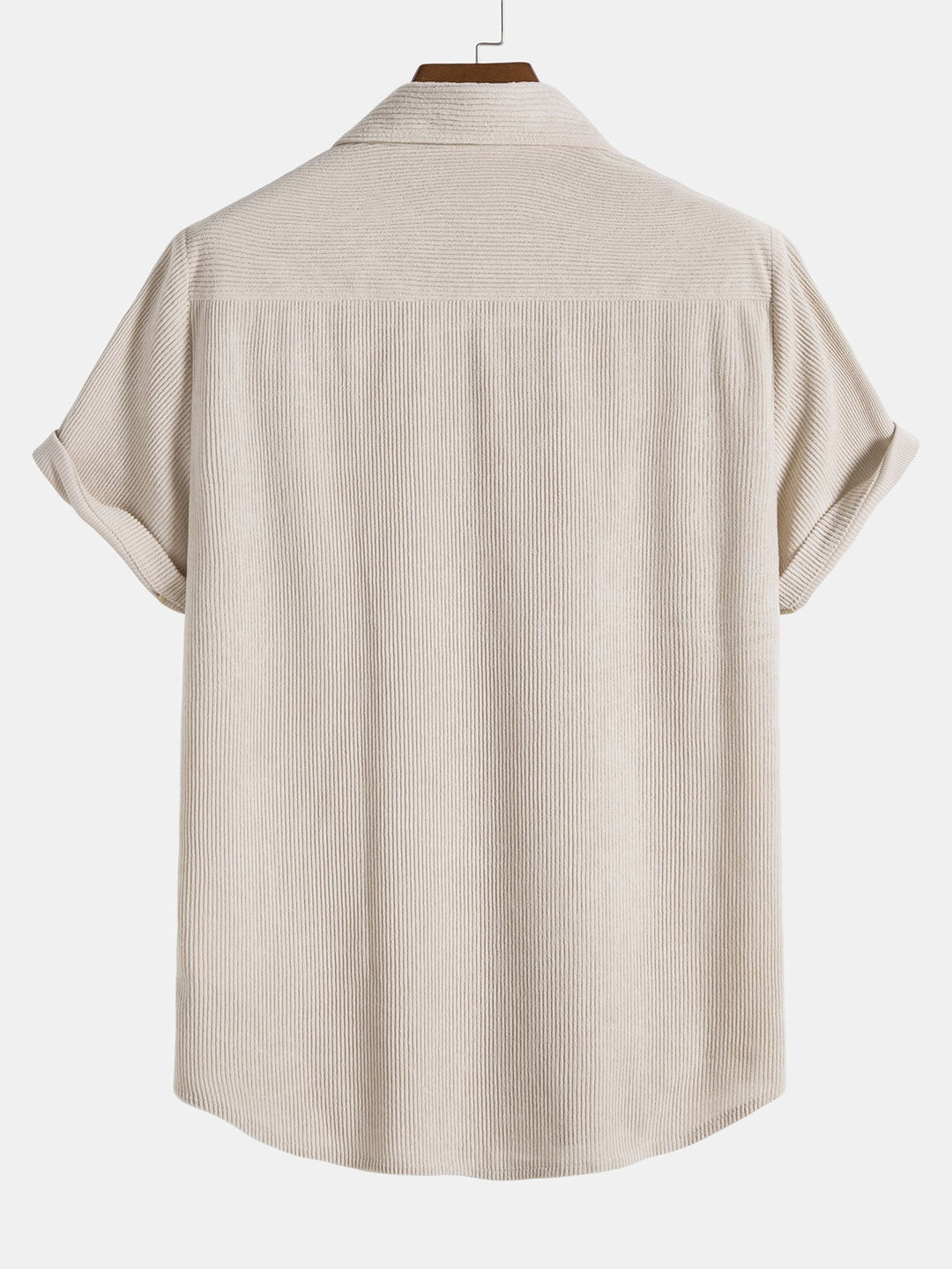 Cotton Button-Down Shirt with Short Sleeves