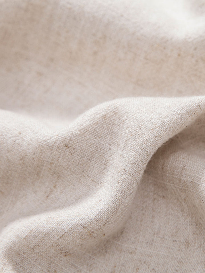 Linen Rayon Mix Button-Up Shirt