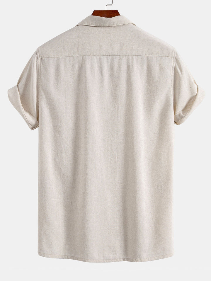 Linen Cuban Shirt with Pockets