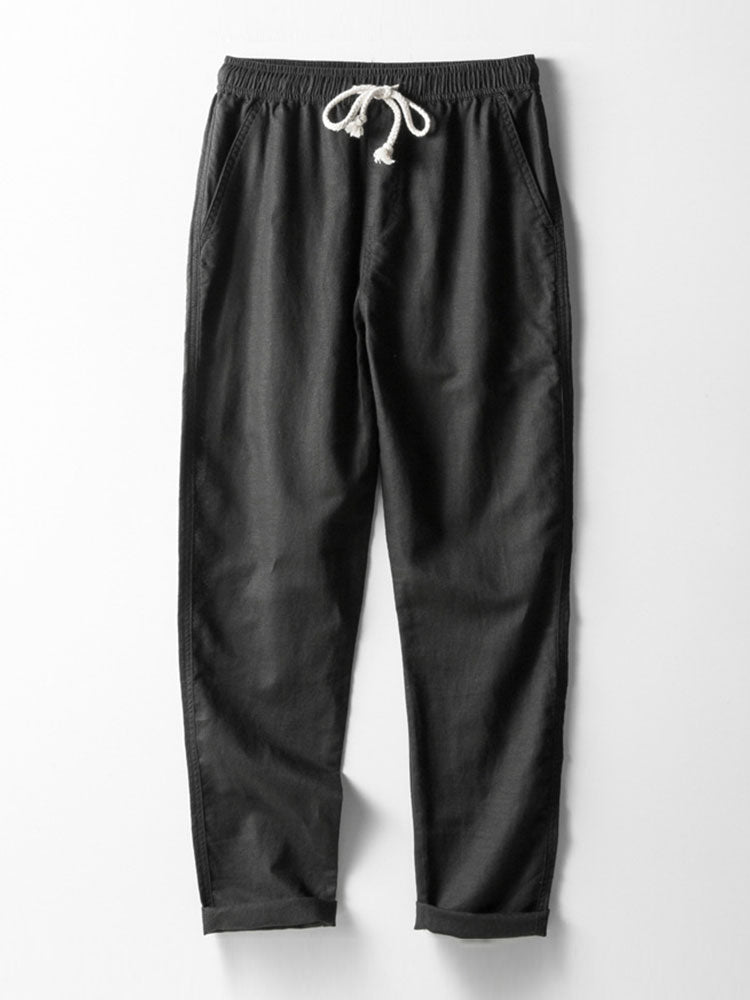 Linen Rayon Mix Shirt & Straight Leg Linen Pants