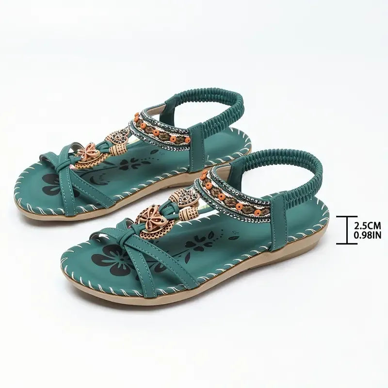 Rhinestone butterfly sandals