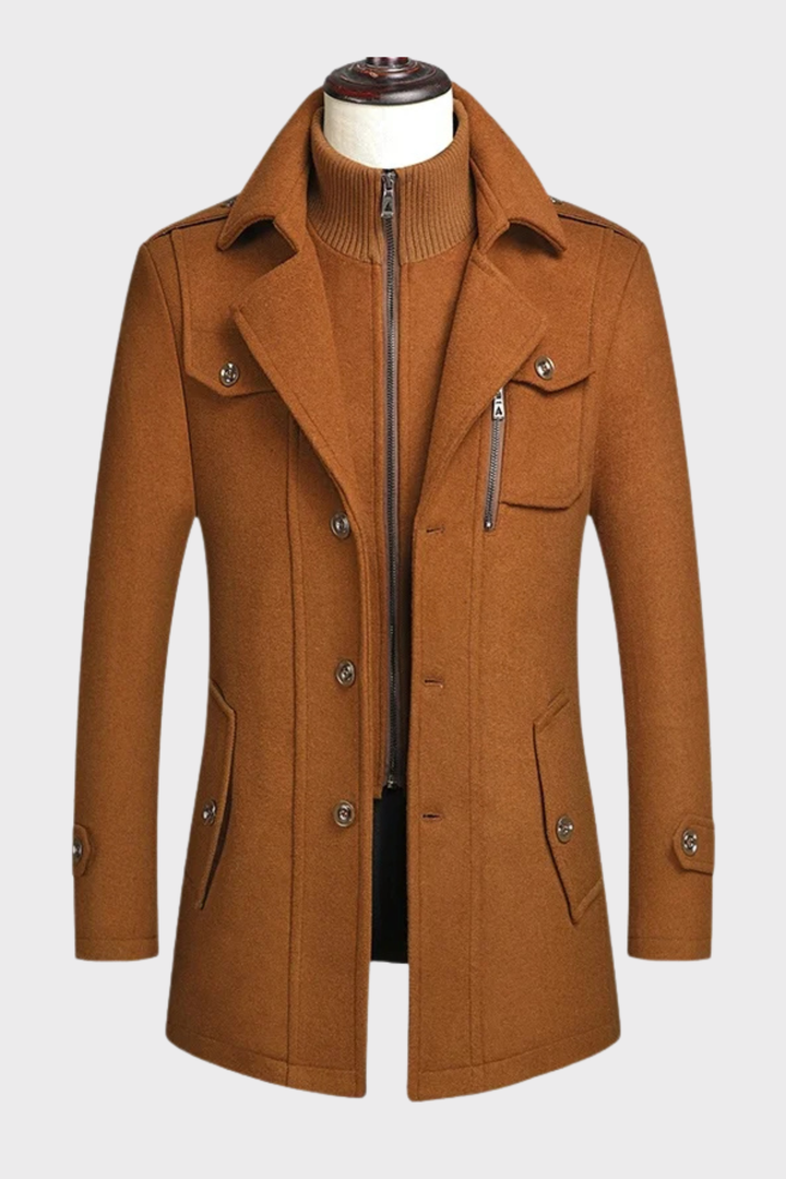 Immanuël™ Wool Blend Stand Collar Men’s Coat