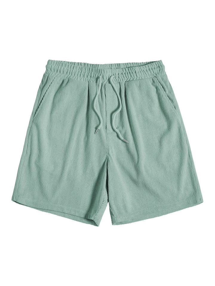 Short Sleeve Corduroy Button-Down Shirt & Shorts