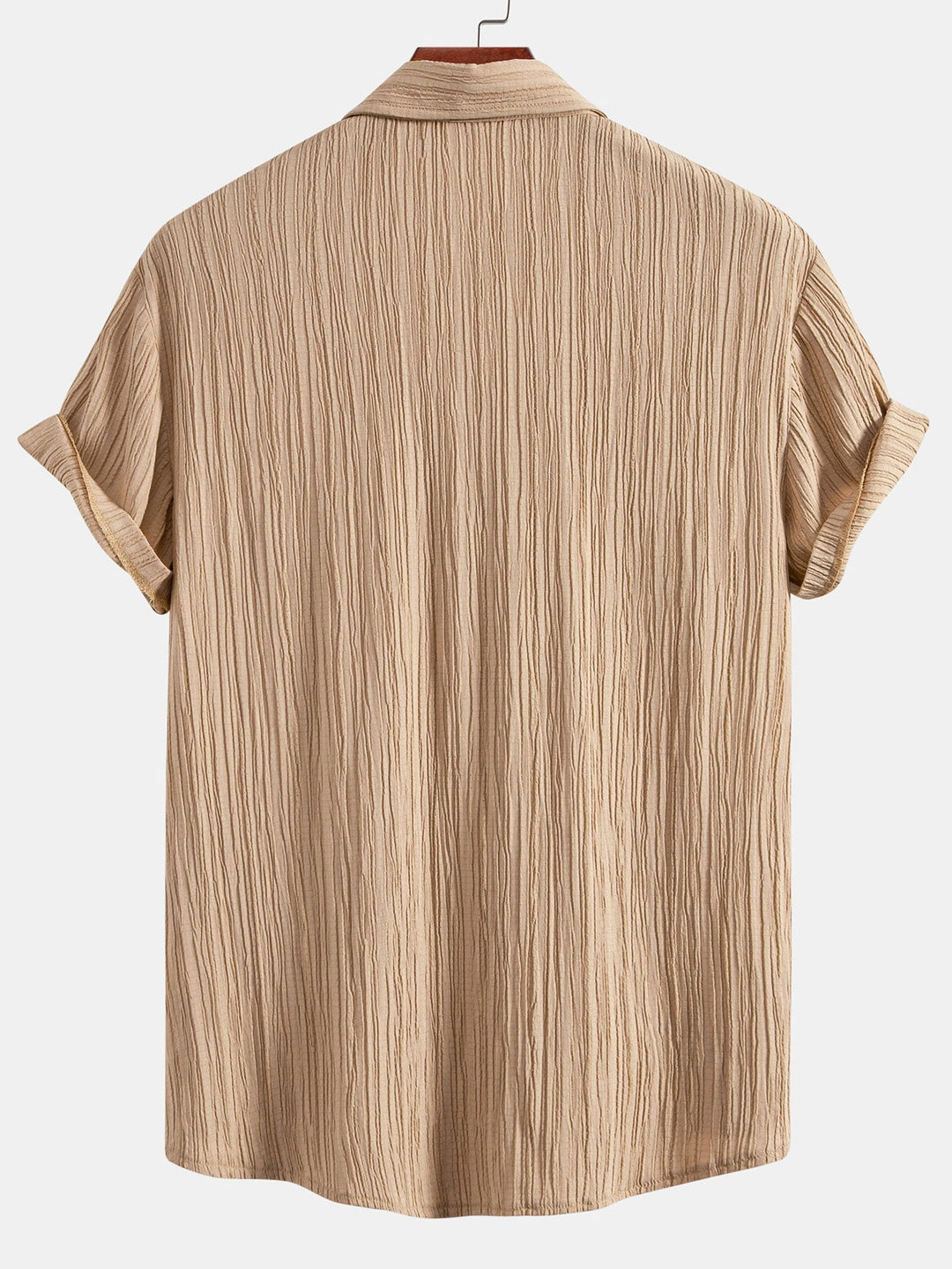 Wrinkled texture Button-down shirt
