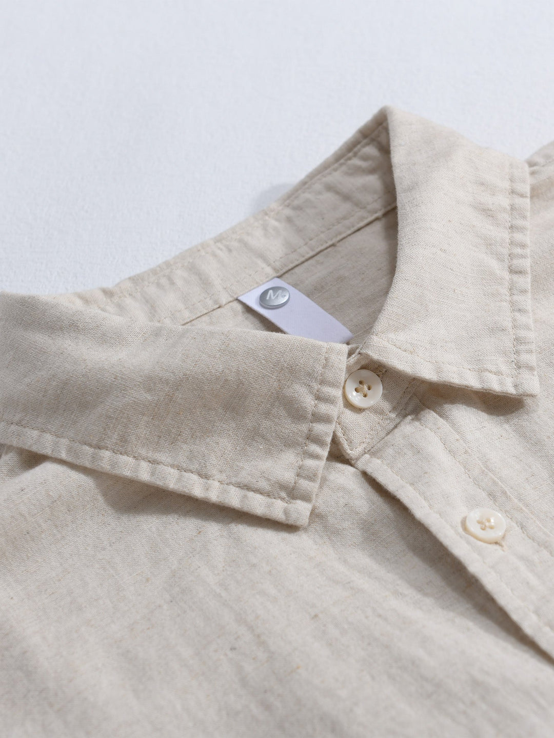 Linen long sleeve cotton shirt with pocket