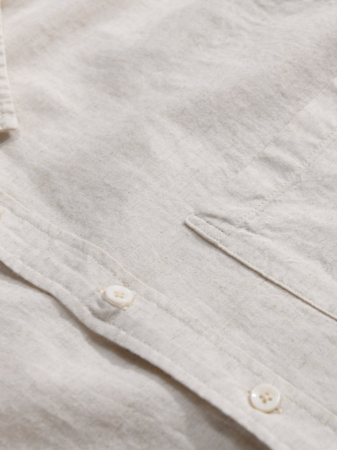 Linen long sleeve cotton shirt with pocket