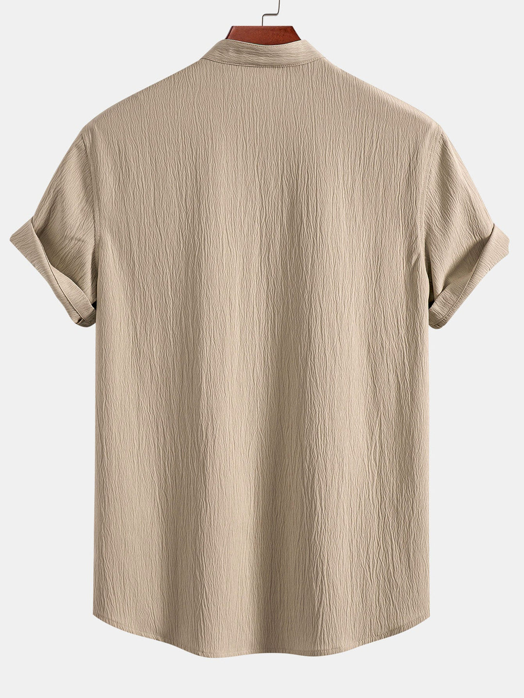 Wrinkled texture shirt & wrinkled Straight pants