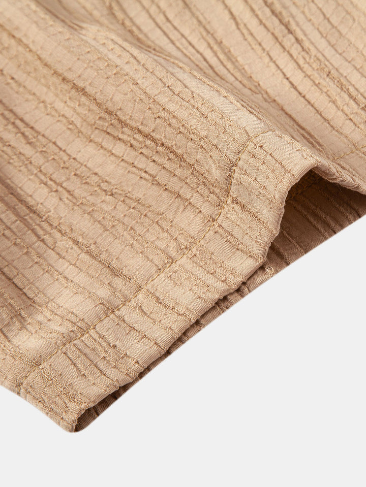 Wrinkled texture Button-down shirt