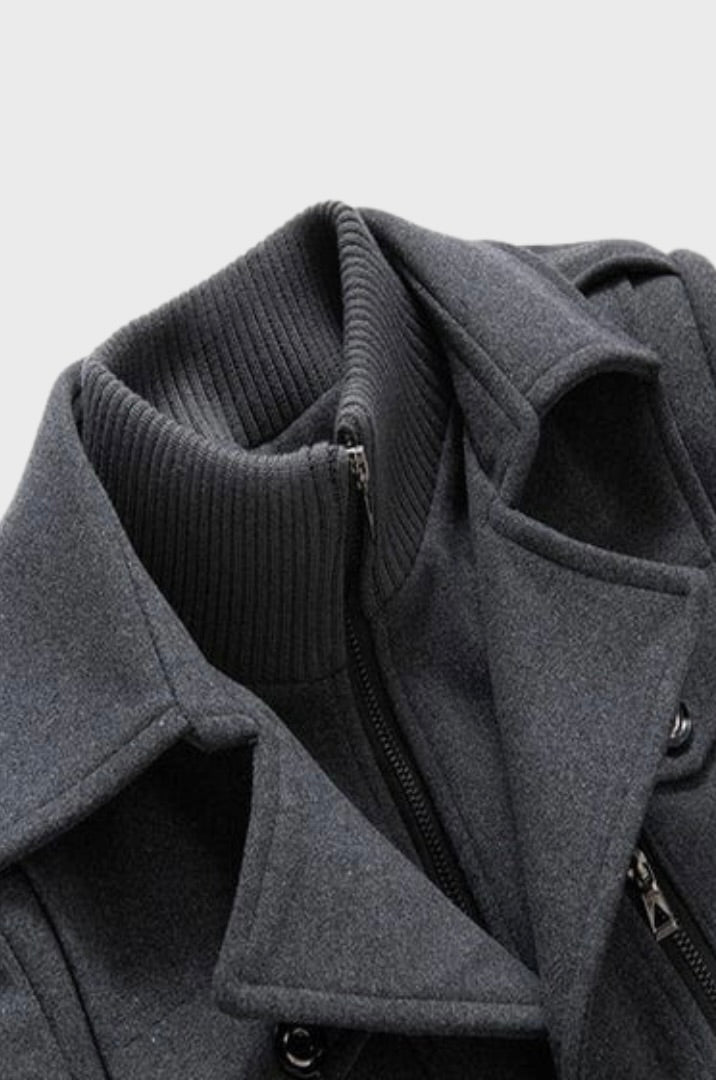 Immanuël™ Wool Blend Stand Collar Men’s Coat