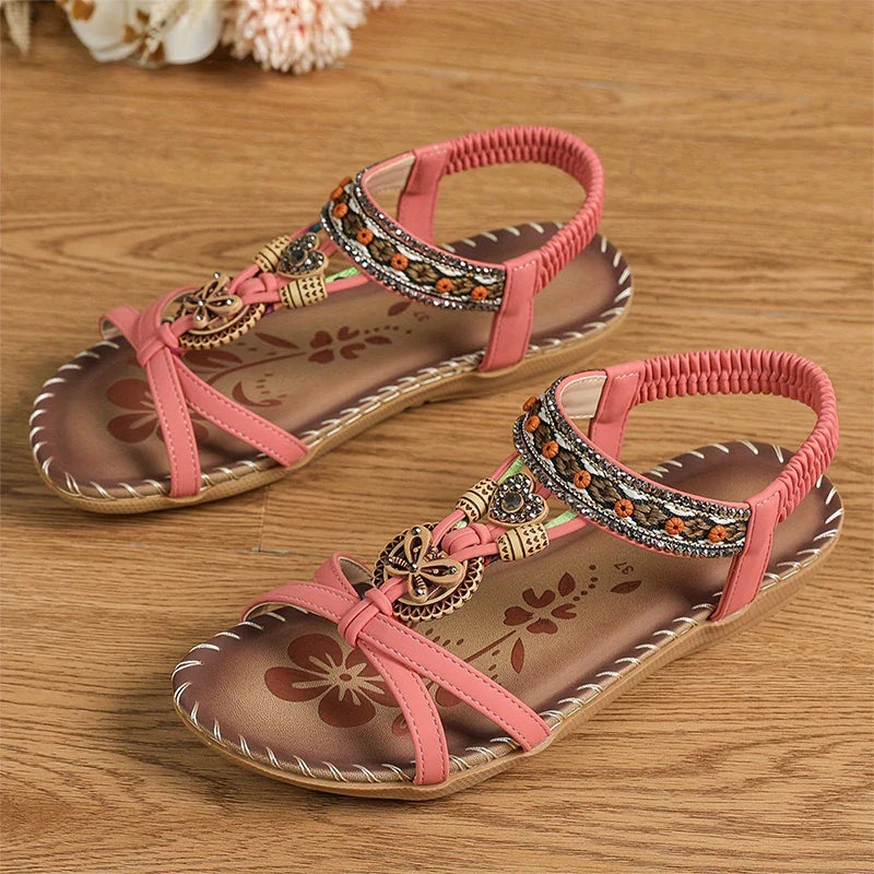 Rhinestone butterfly sandals