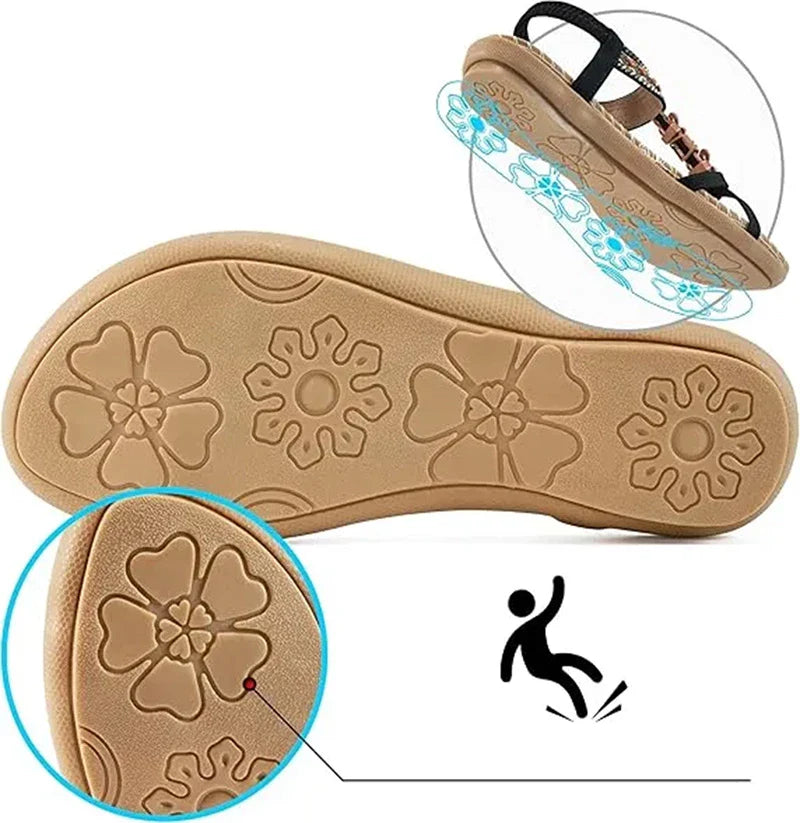 Rhinestone butterfly sandals