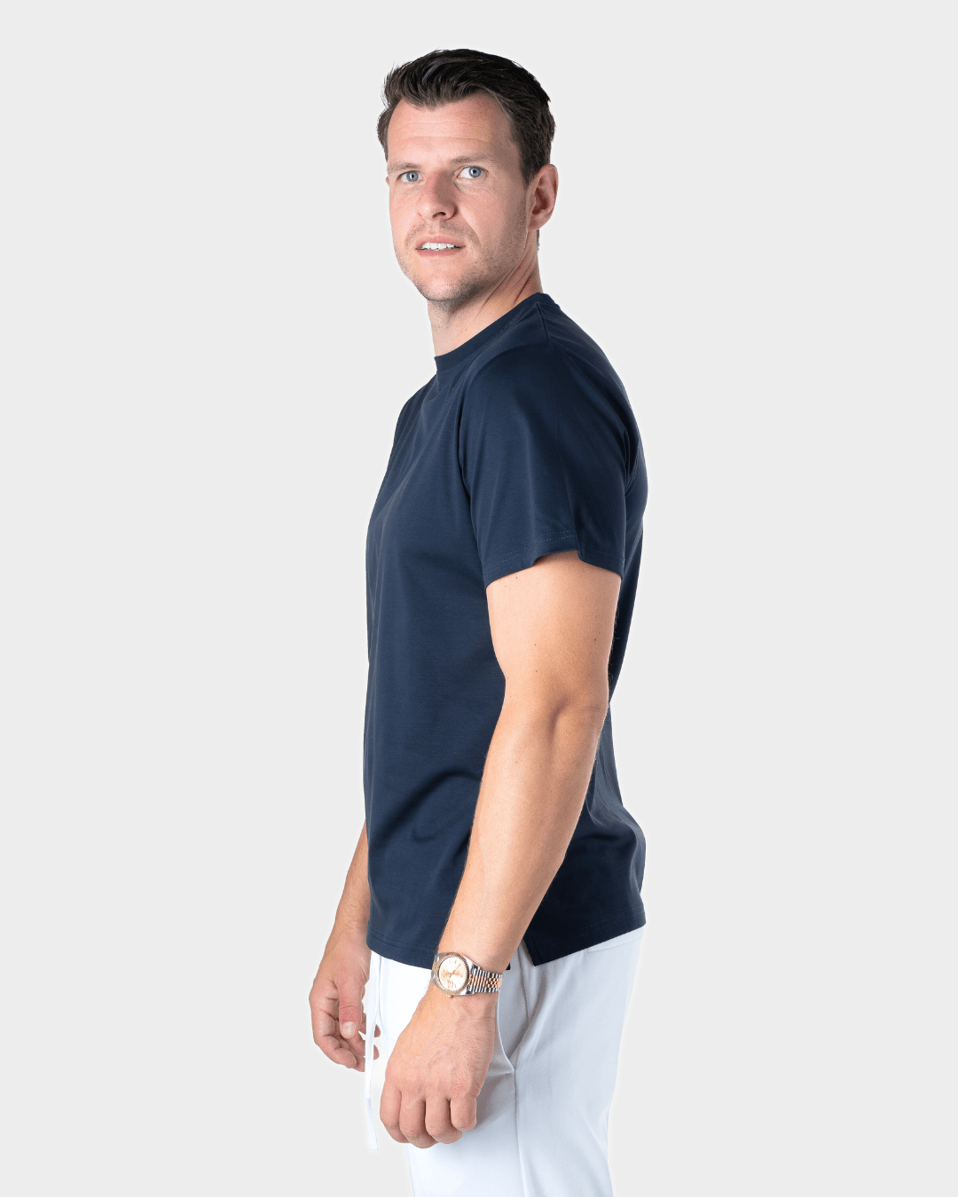 IBIZA - DARK BLUE SHINY LUXURY T-SHIRT