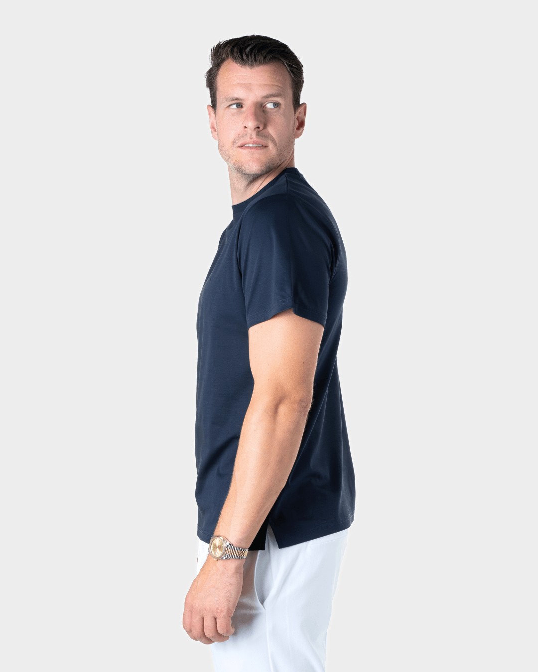 IBIZA - DARK BLUE SHINY LUXURY T-SHIRT