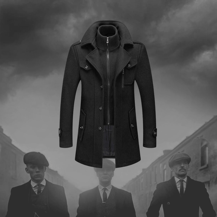 Immanuël™ Wool Blend Stand Collar Men’s Coat