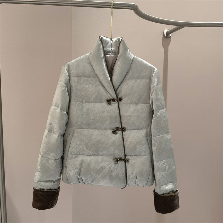 Retro Chic Chenille Puffer Women’s Jacket