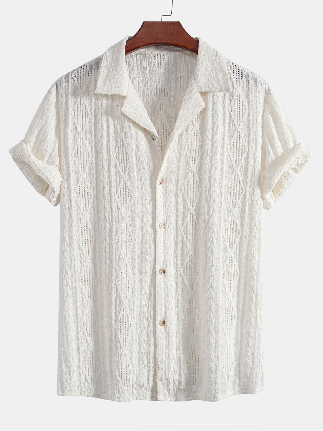 Geometric Jacquard Cuban Shirt Success