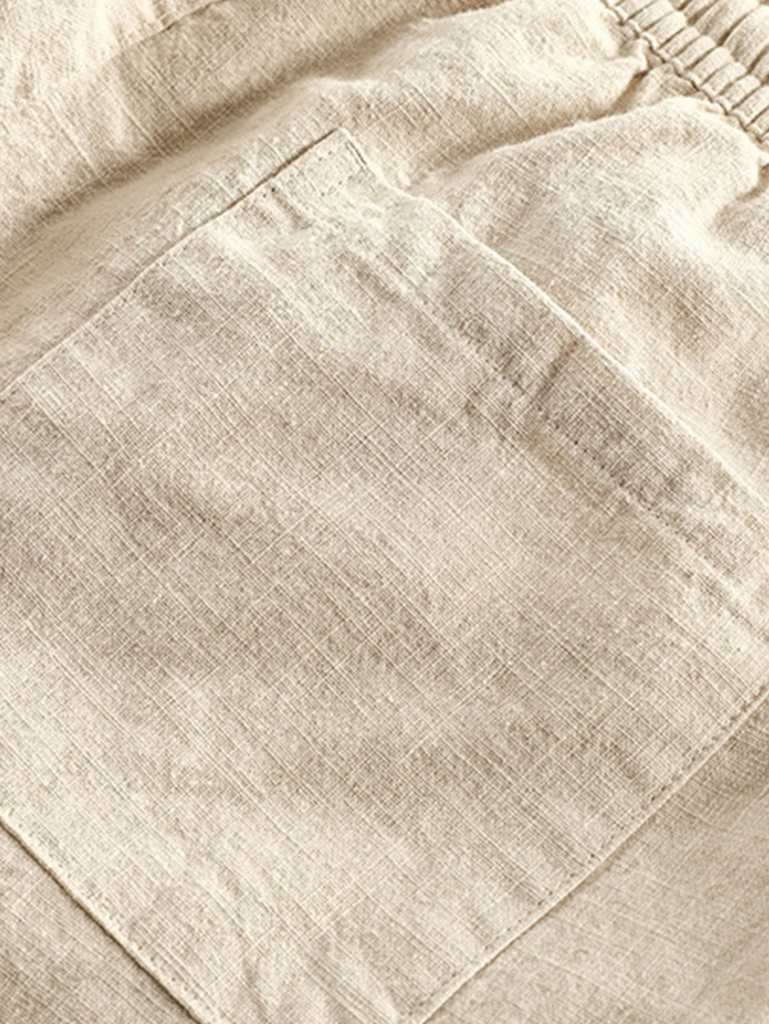 Linen Cotton Mix Cropped Pants