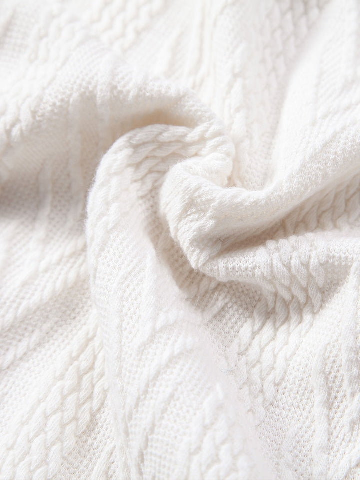 Knitted Geometric Jacquard Polo