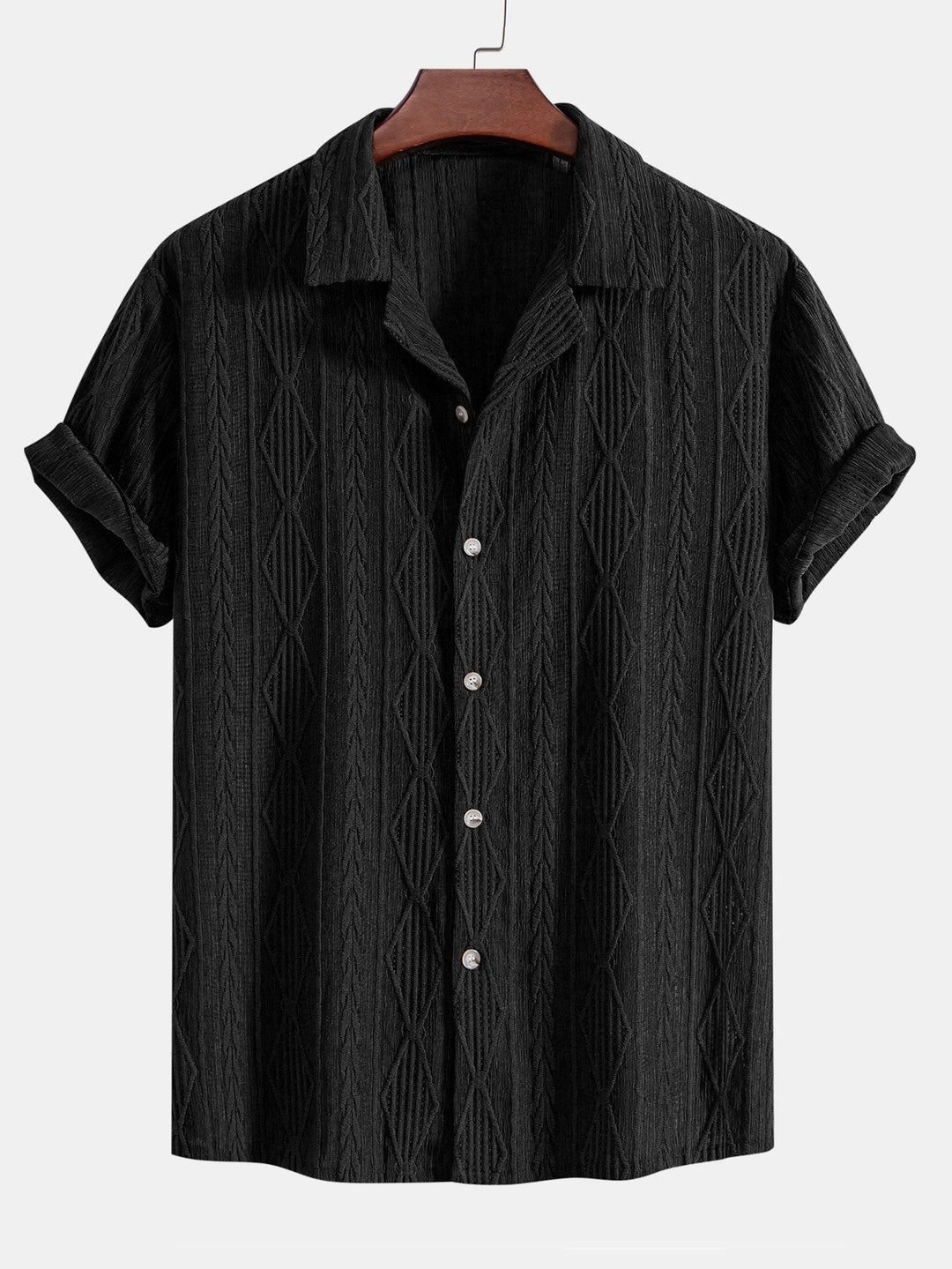 Geometric Jacquard Cuban Shirt Success
