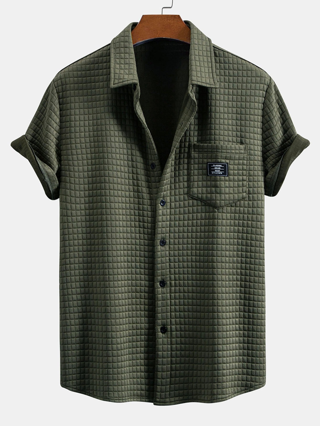 Short Sleeve Waffle Shirt & Drawstring Waffle Joggers