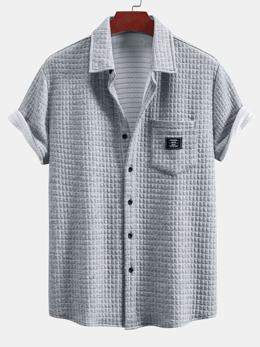 Short Sleeve Waffle Shirt & Drawstring Waffle Joggers